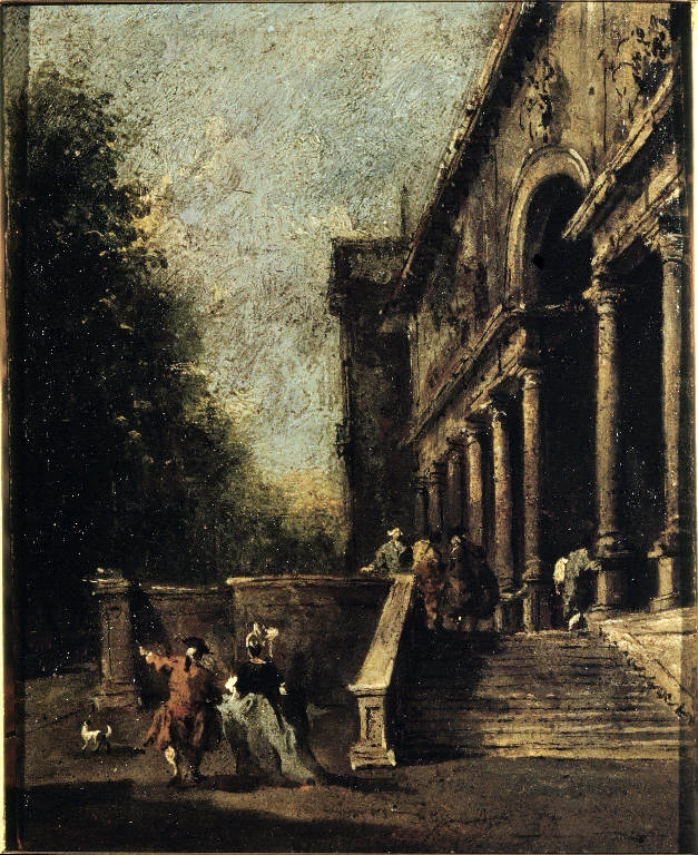 Dame e gentiluomini all'ingresso di una villa - Accademia Carrara, Bergamo
